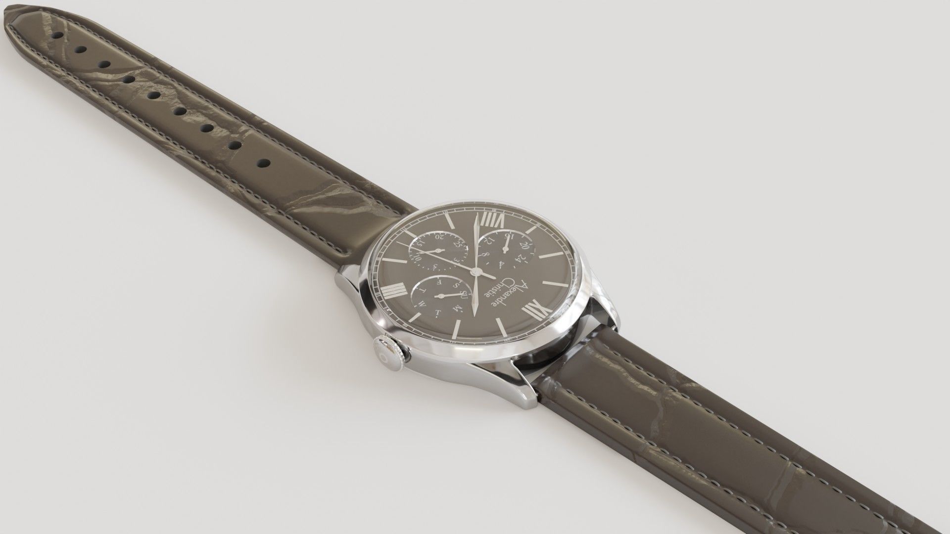 Watch 3d Model chronograph 3D model_6