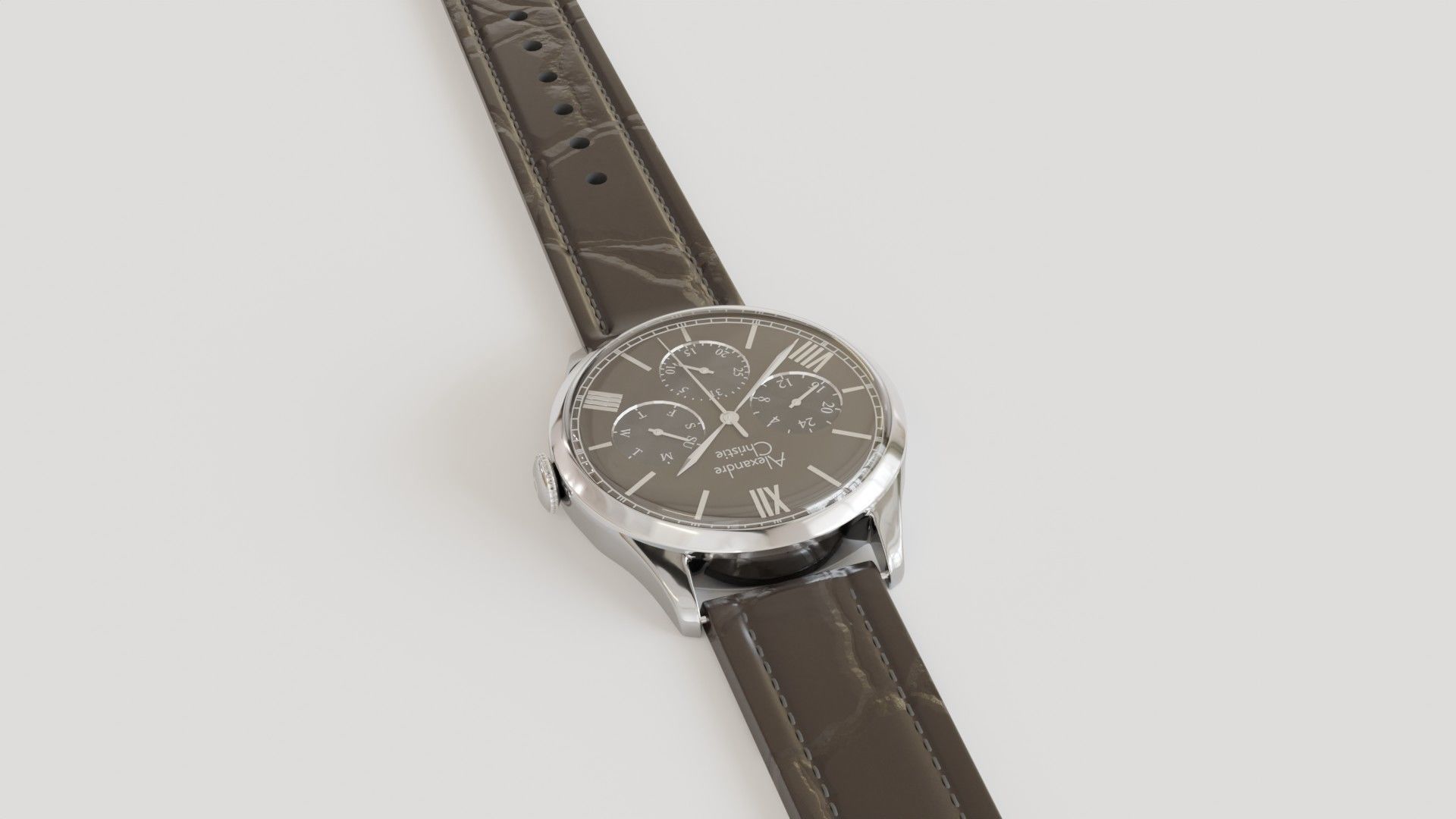 Watch 3d Model chronograph 3D model_5