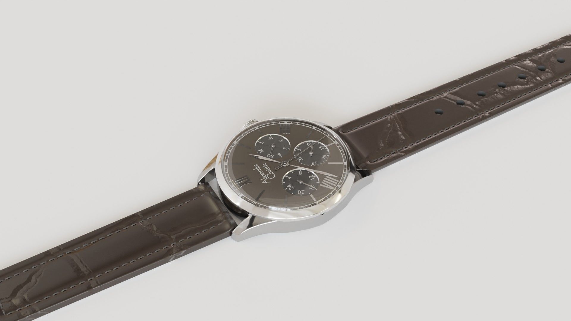 Watch 3d Model chronograph 3D model_2