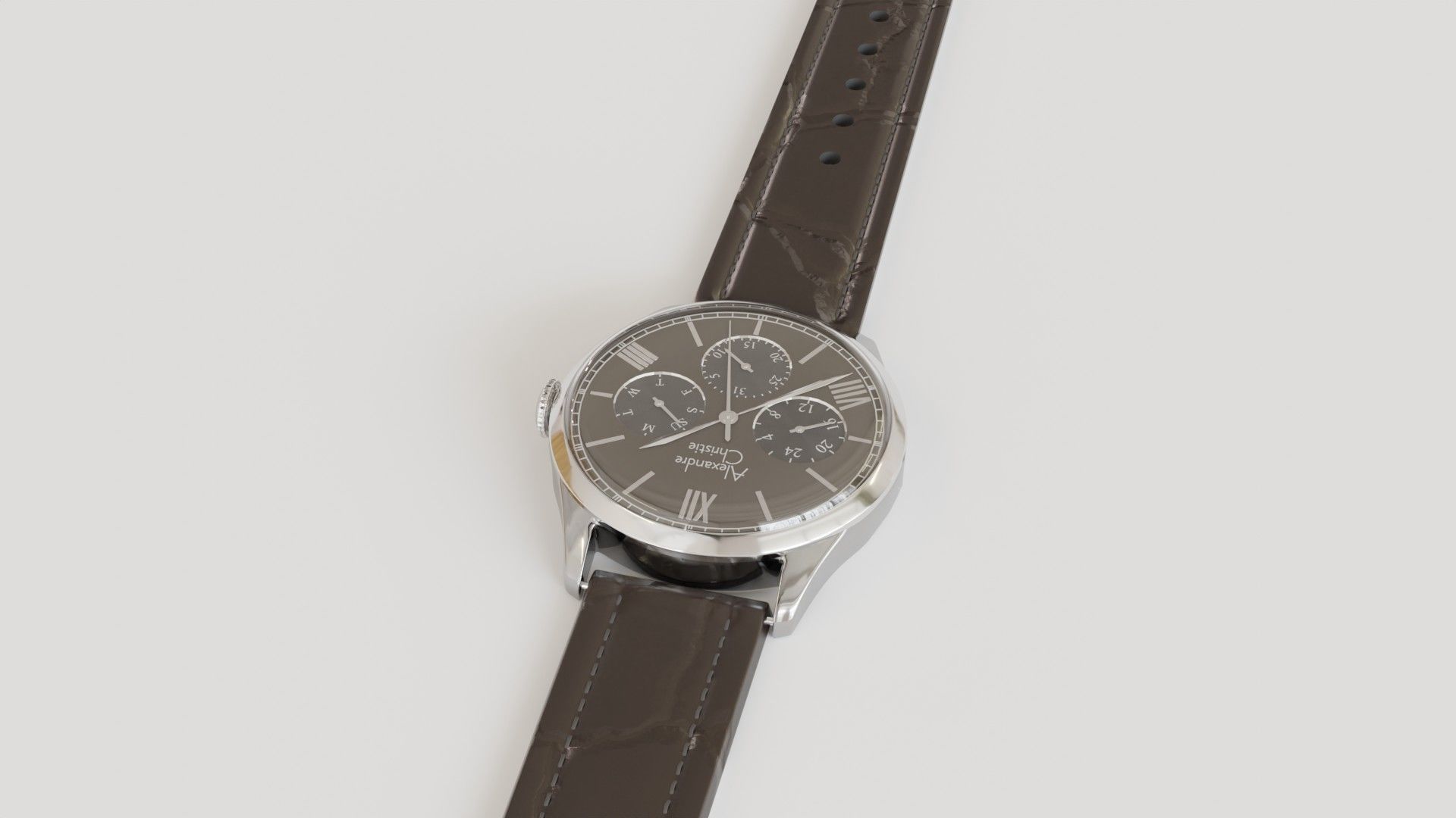Watch 3d Model chronograph 3D model_4