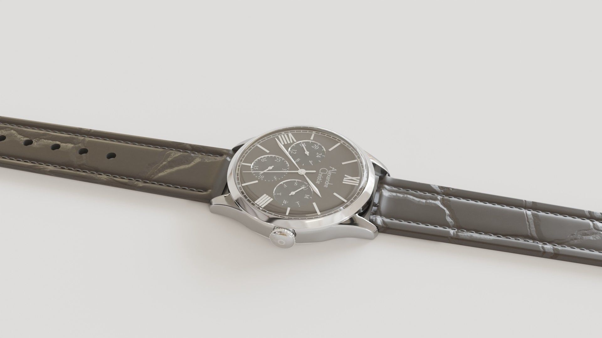Watch 3d Model chronograph 3D model_7