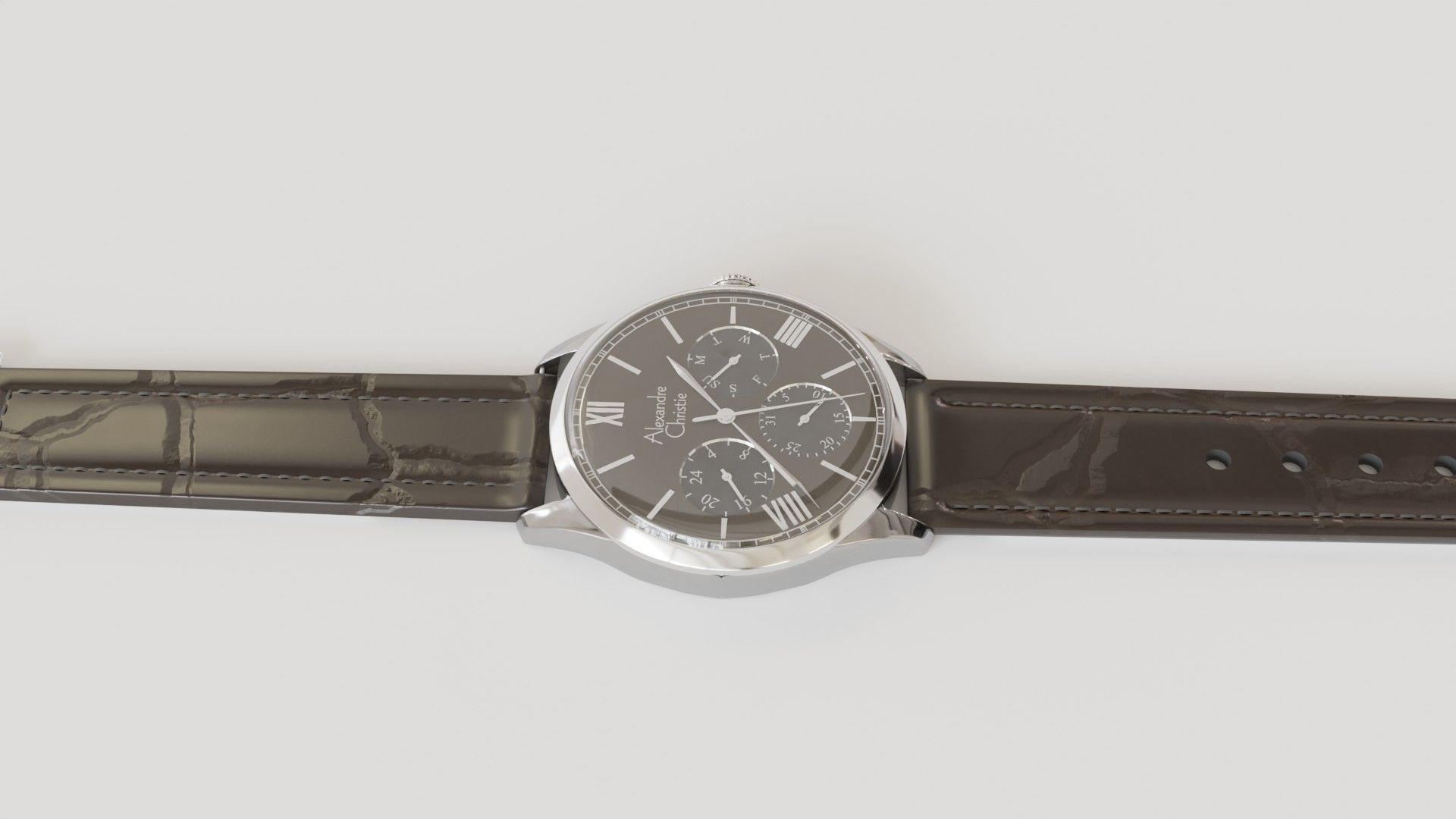 Watch 3d Model chronograph 3D model_1