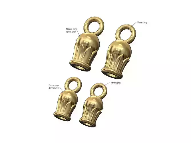 Lotus bead bracelet end caps