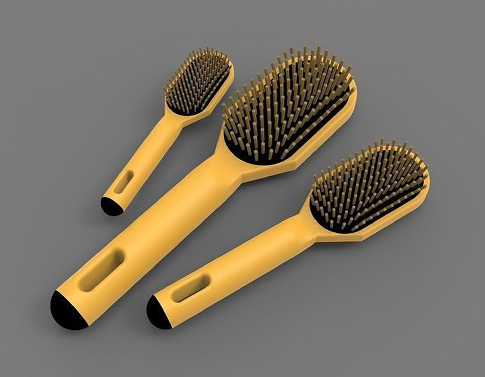 Hair Brush 3D model_4