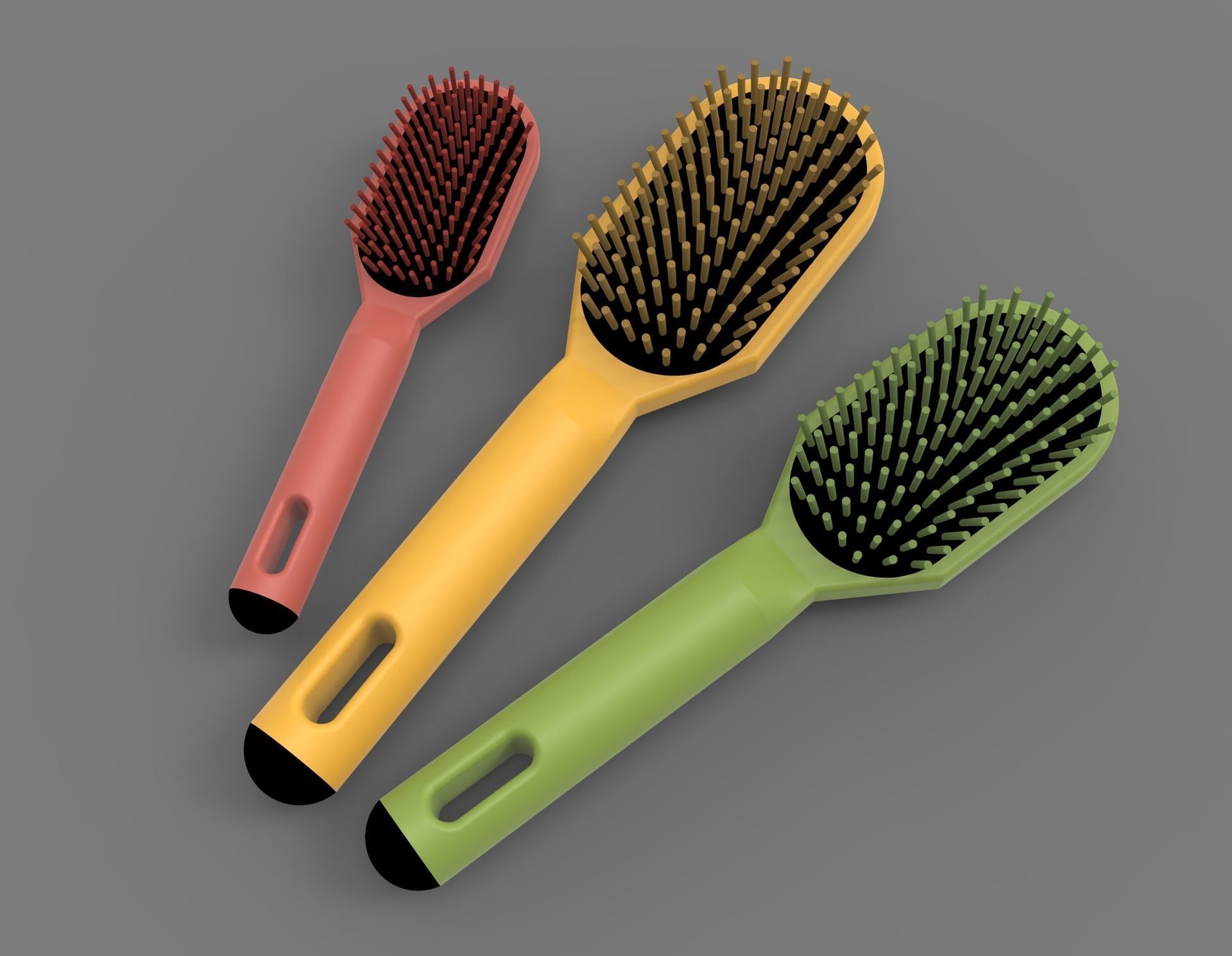 Hair Brush 3D model_1