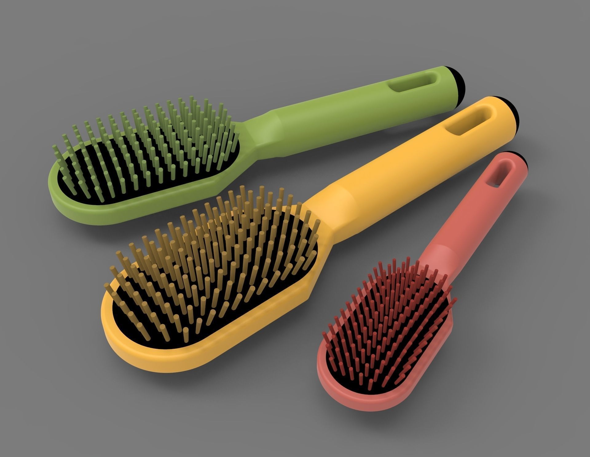 Hair Brush 3D model_2