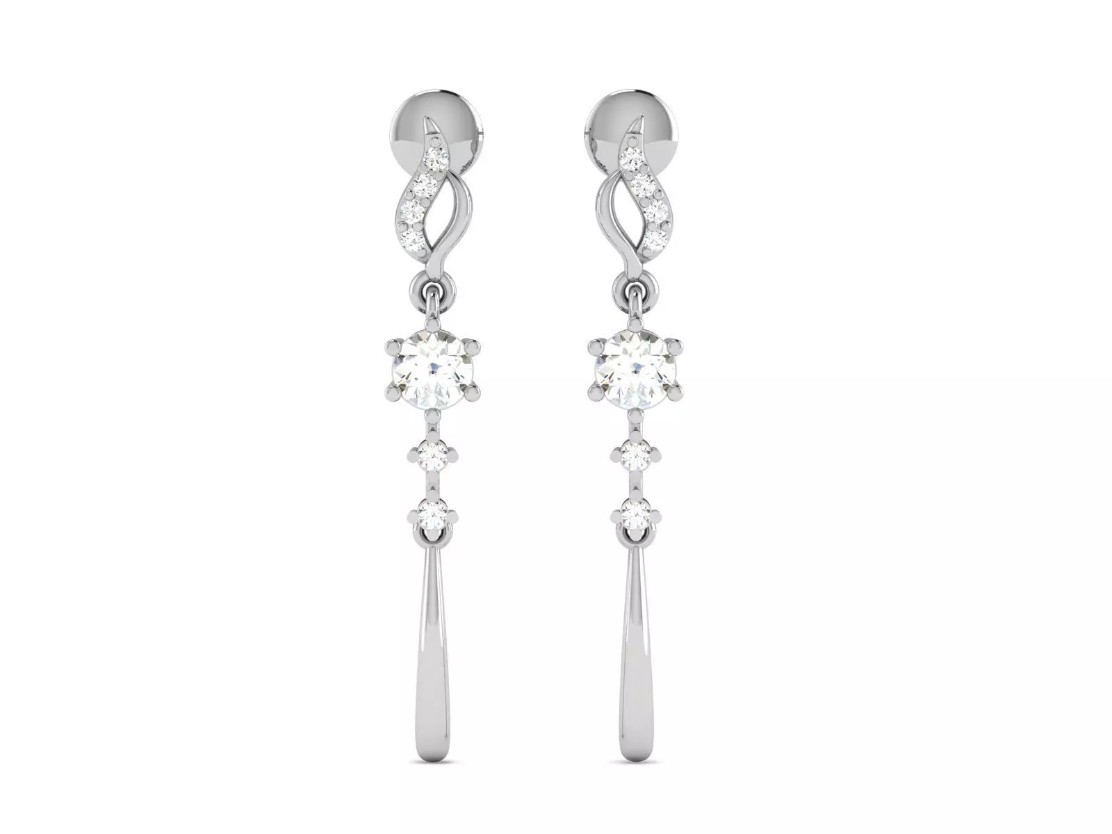 Women Earring 3dm STL OBJ FBX Render Details 3D print model