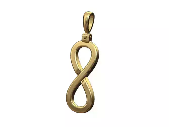Infinity pendant with bail
