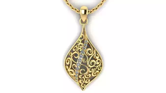 Ladies Stone Pendant 