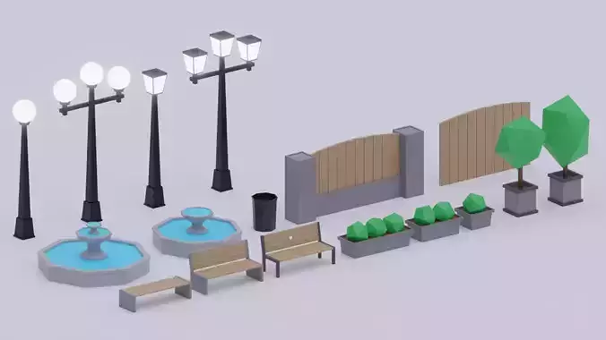 Low poly park pack