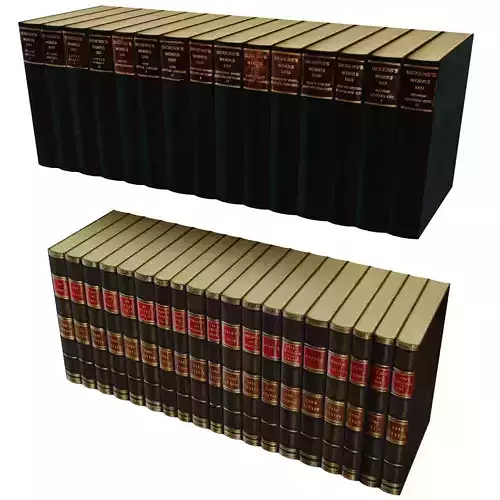 Books stack of Low-poly 3D model
