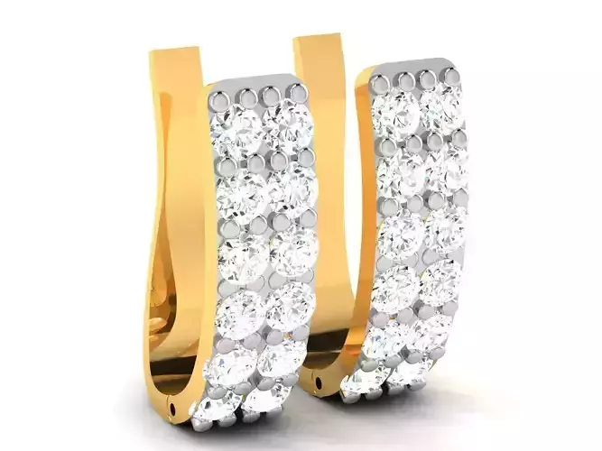 Women Earring 3dm STL OBJ FBX Render Details