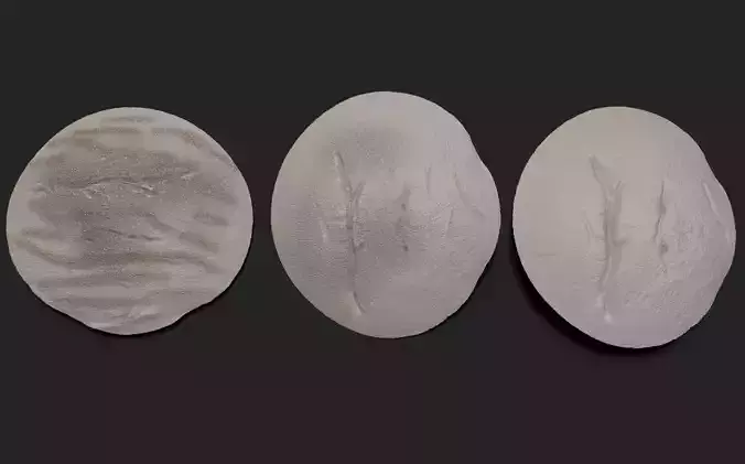 3 Burns and scar 3D patches 3D model
