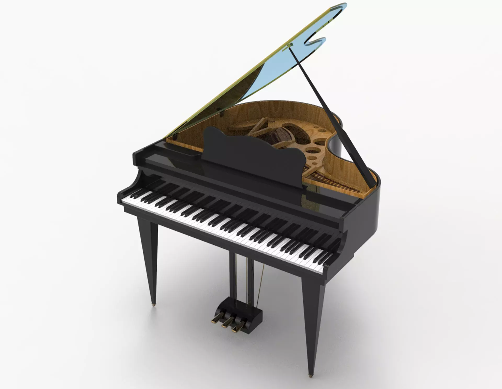 Grand Piano 3D model