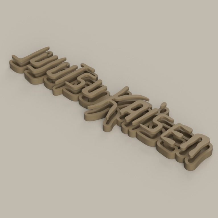 Jujutsu Kaisen - Logo 3D print model_3