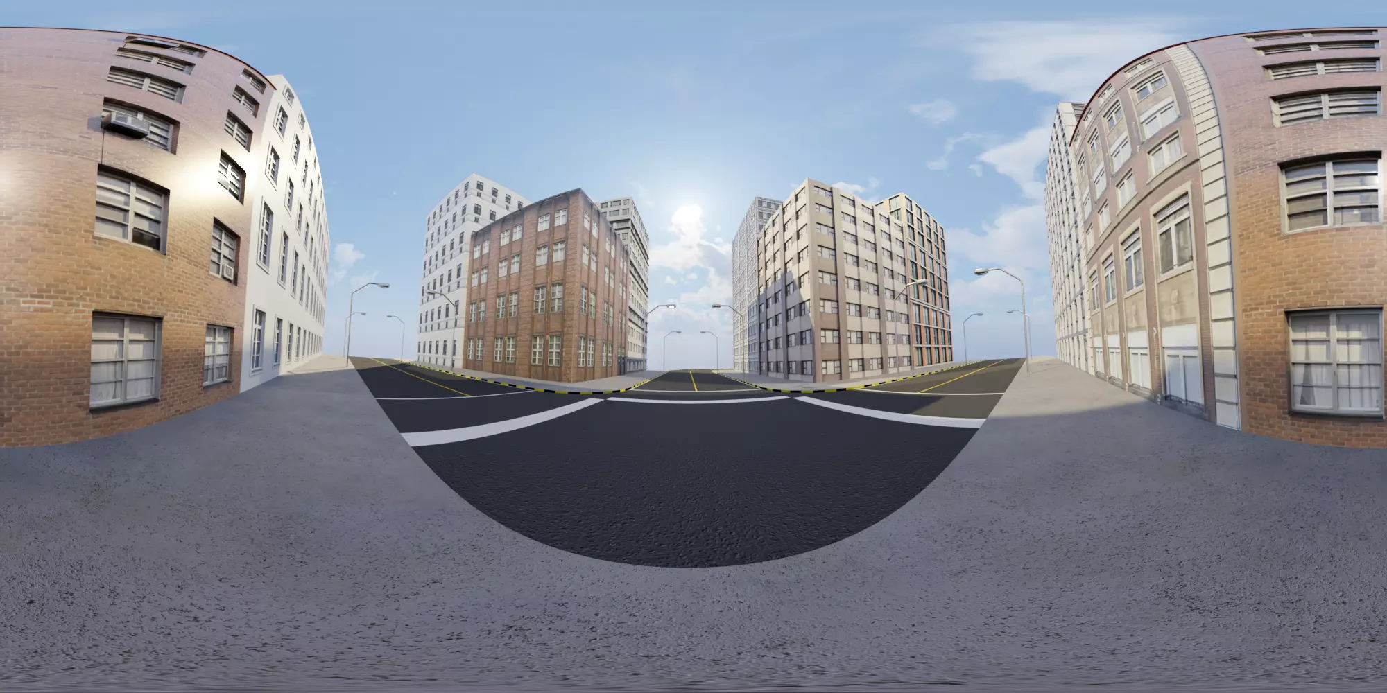 city street Free low-poly 3D model_0