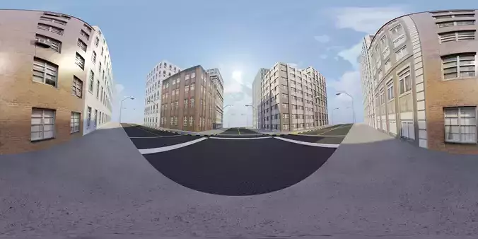 city street Free low-poly 3D model city street Free low-poly 3D model