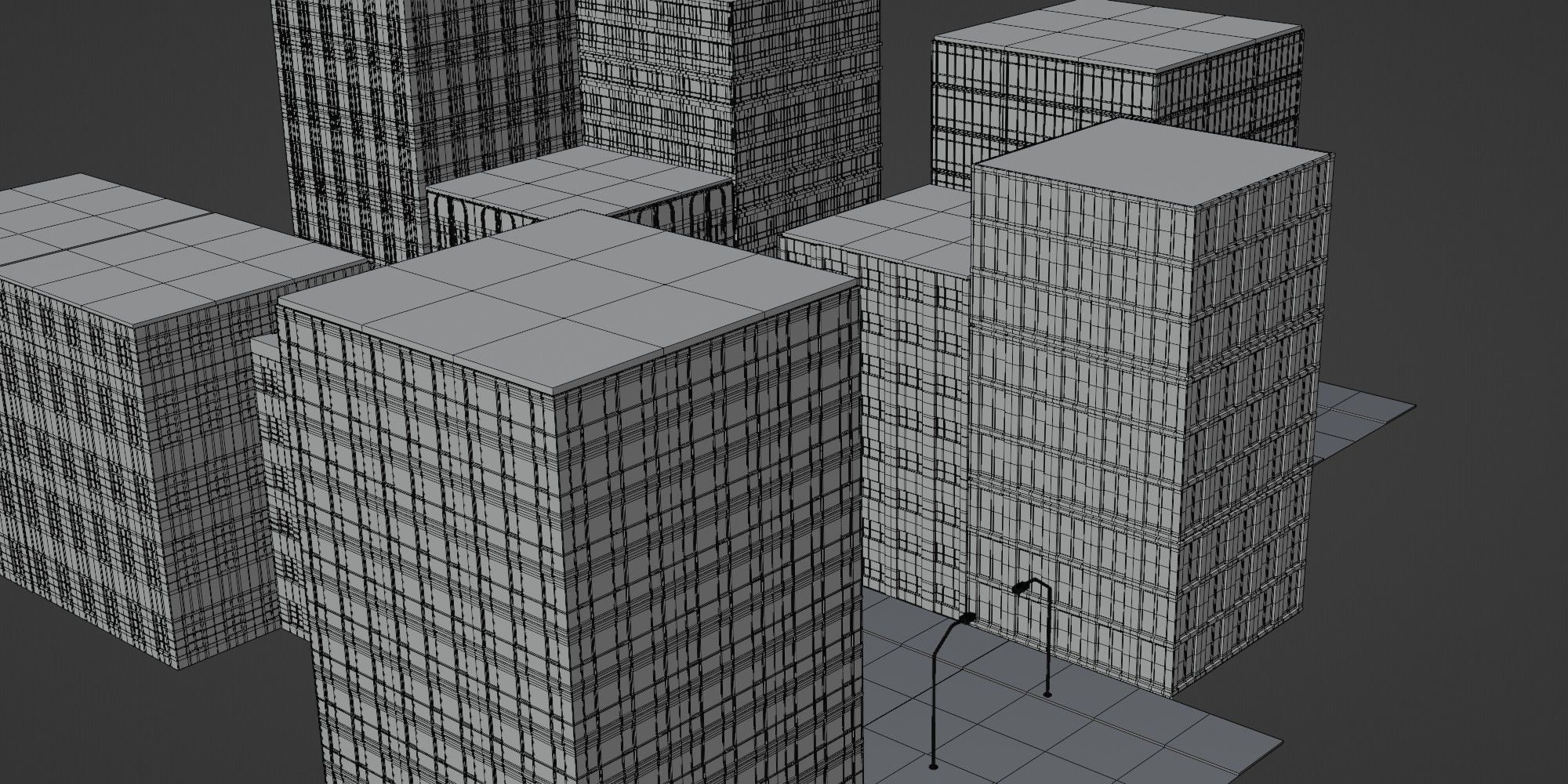 city street Free low-poly 3D model_16