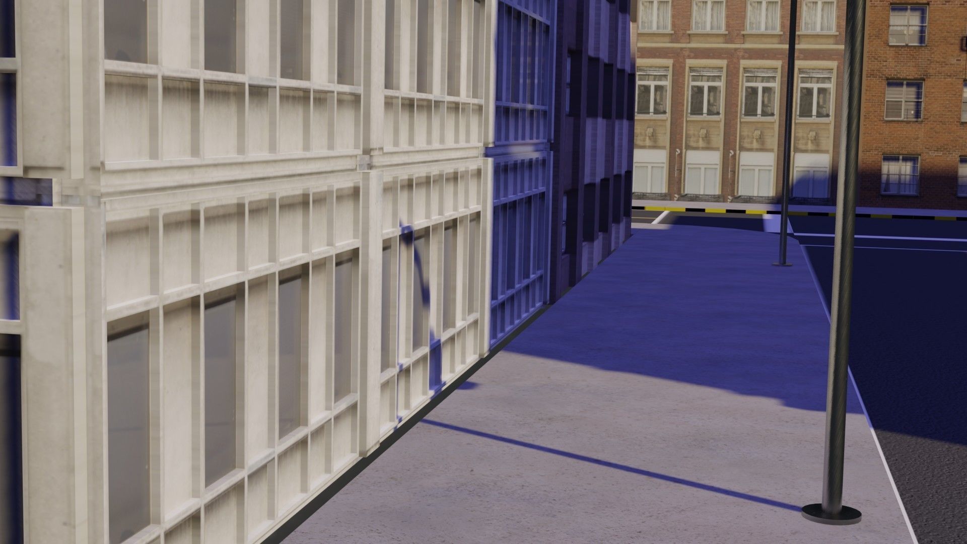 city street Free low-poly 3D model_11