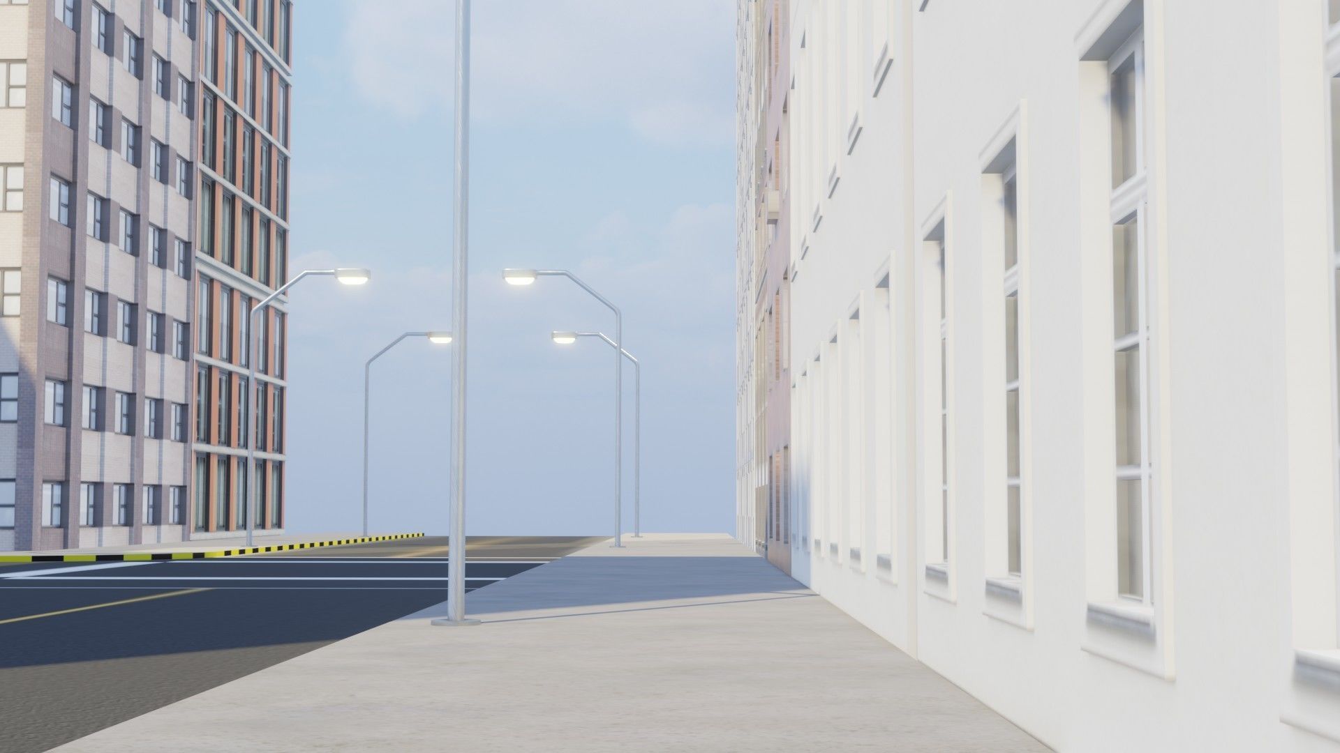 city street Free low-poly 3D model_12