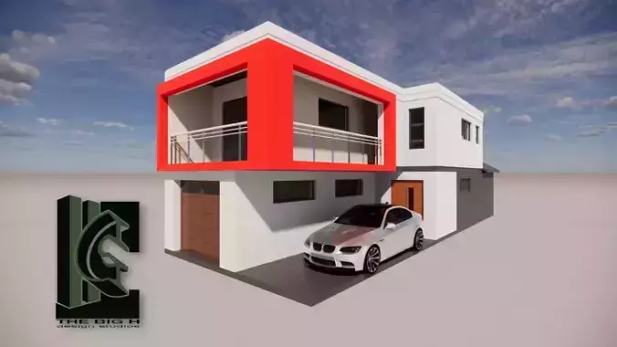 3D modern House