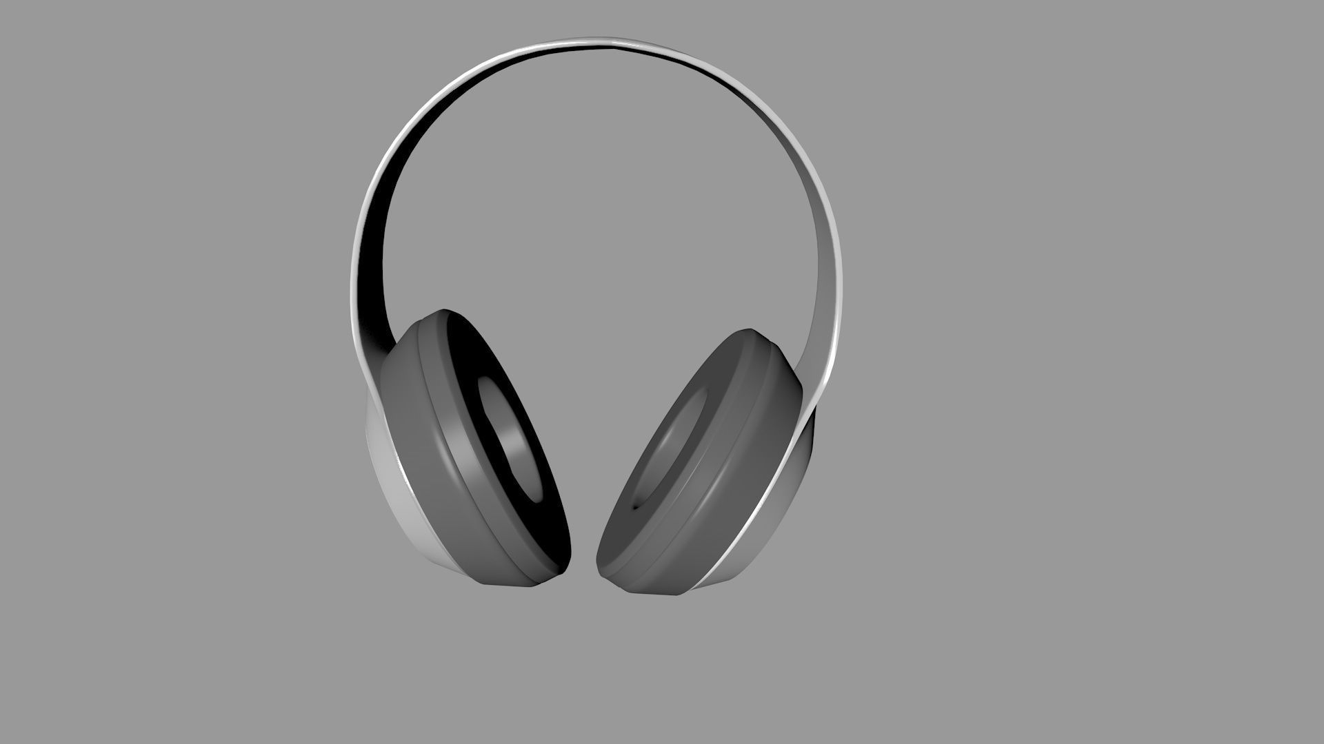 headphones pair of 3D model_2