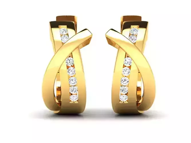 Women Earring 3dm STL OBJ FBX Render Details