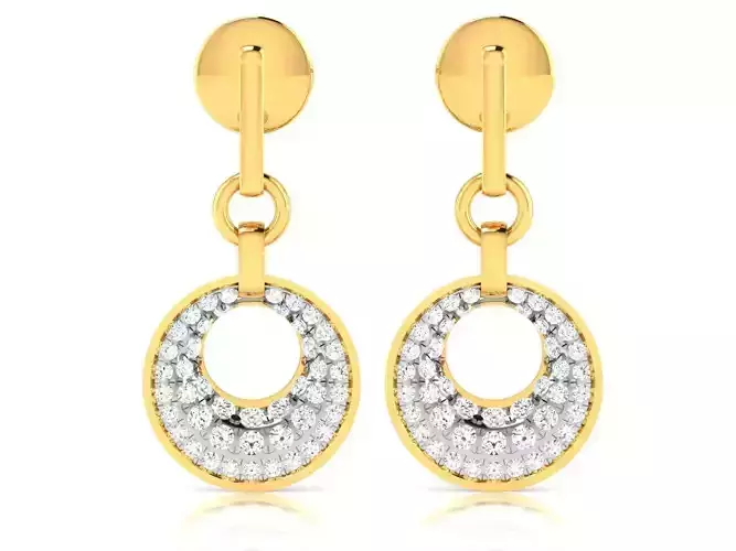 Women Earring 3dm STL OBJ FBX Render Details