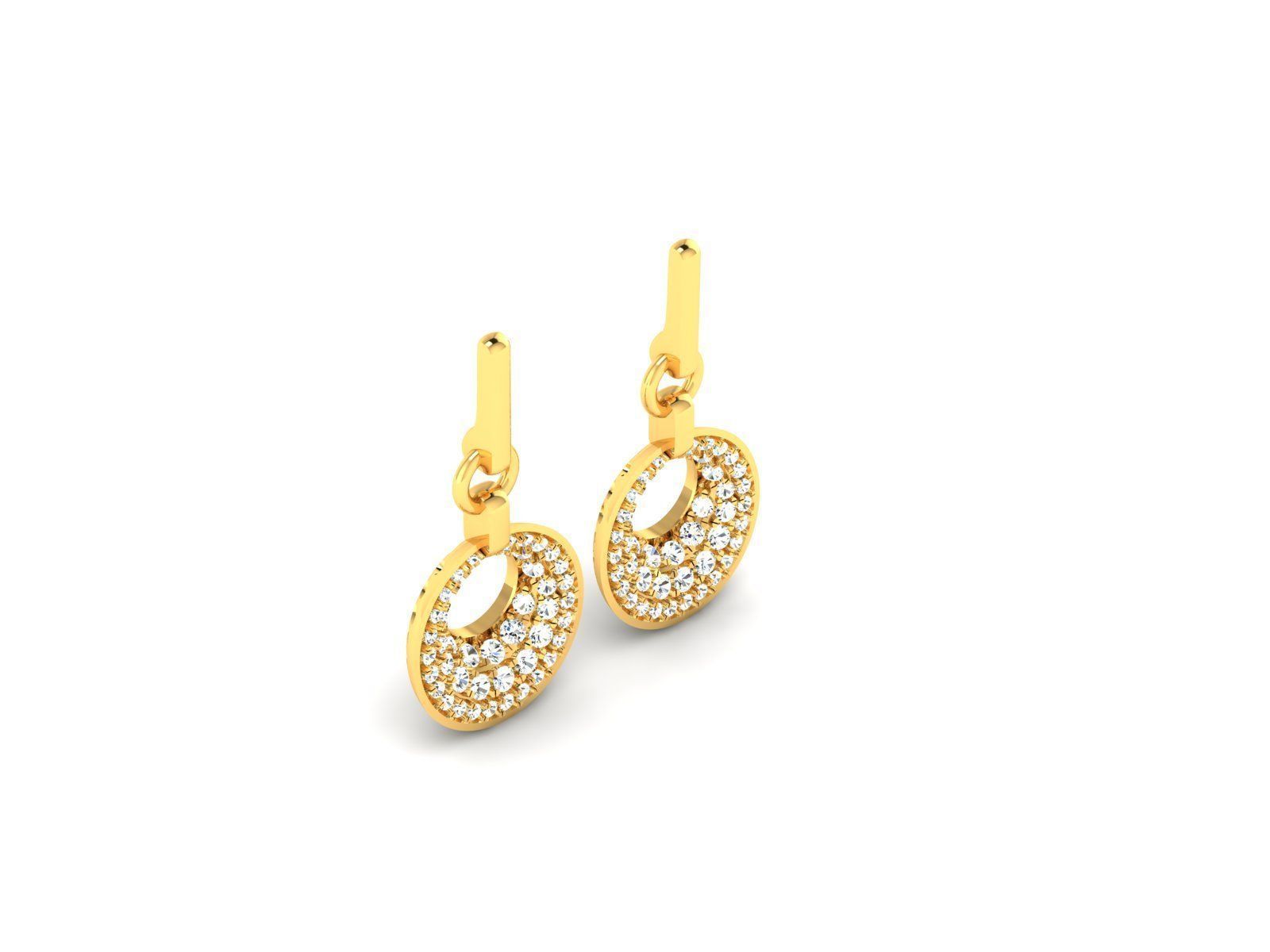 Women Earring 3dm STL OBJ FBX Render Details 3D print model_1