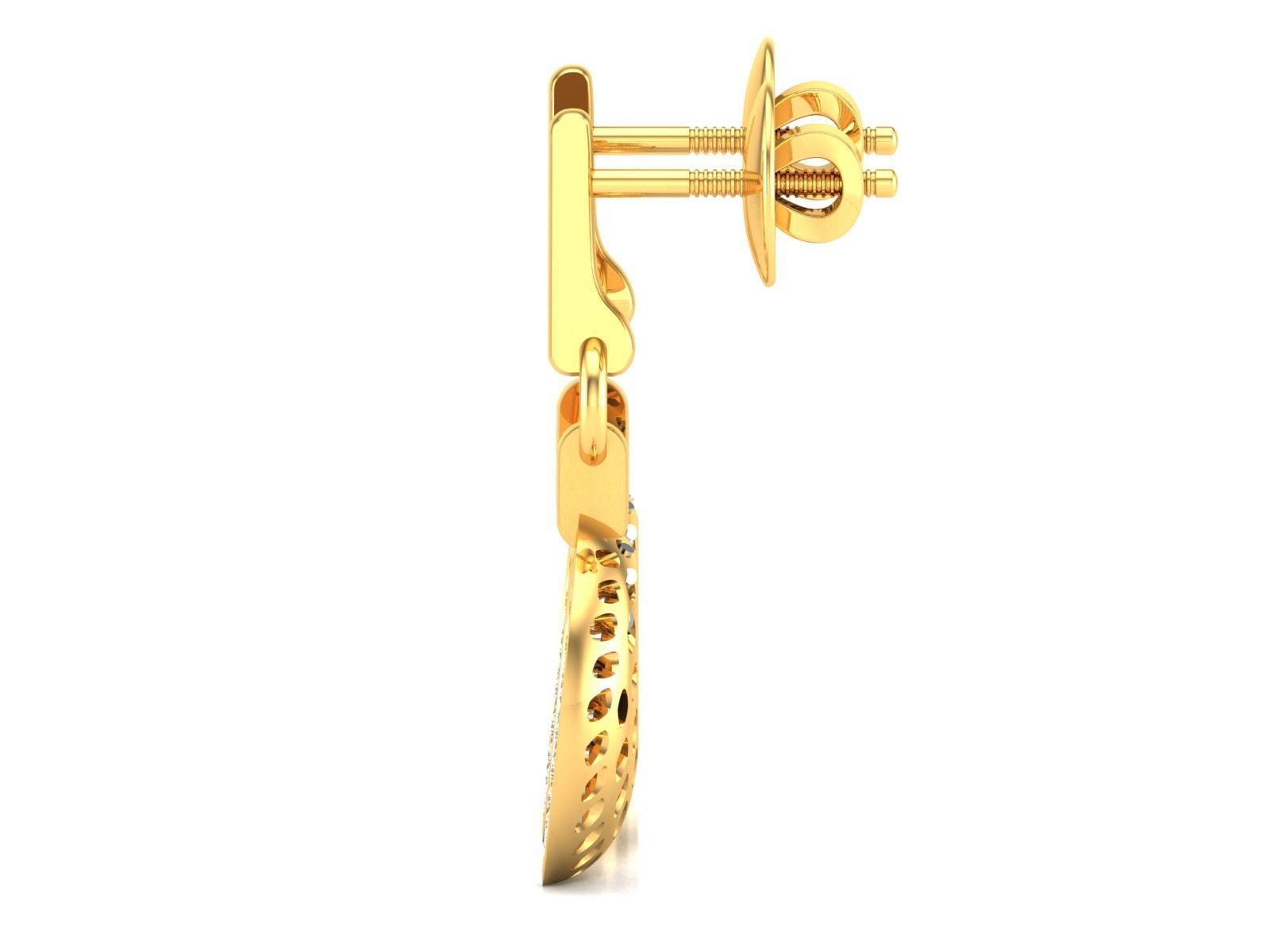 Women Earring 3dm STL OBJ FBX Render Details 3D print model_12