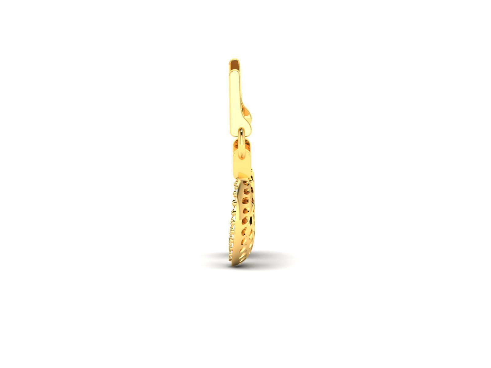 Women Earring 3dm STL OBJ FBX Render Details 3D print model_5