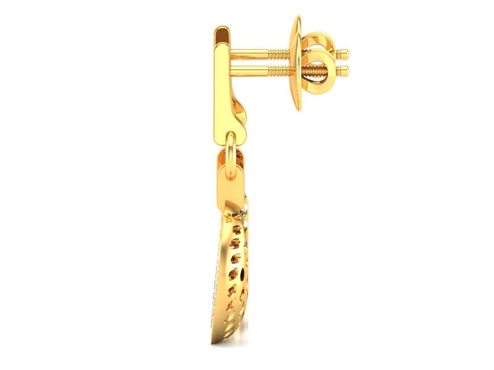 Women Earring 3dm STL OBJ FBX Render Details 3D print model_11