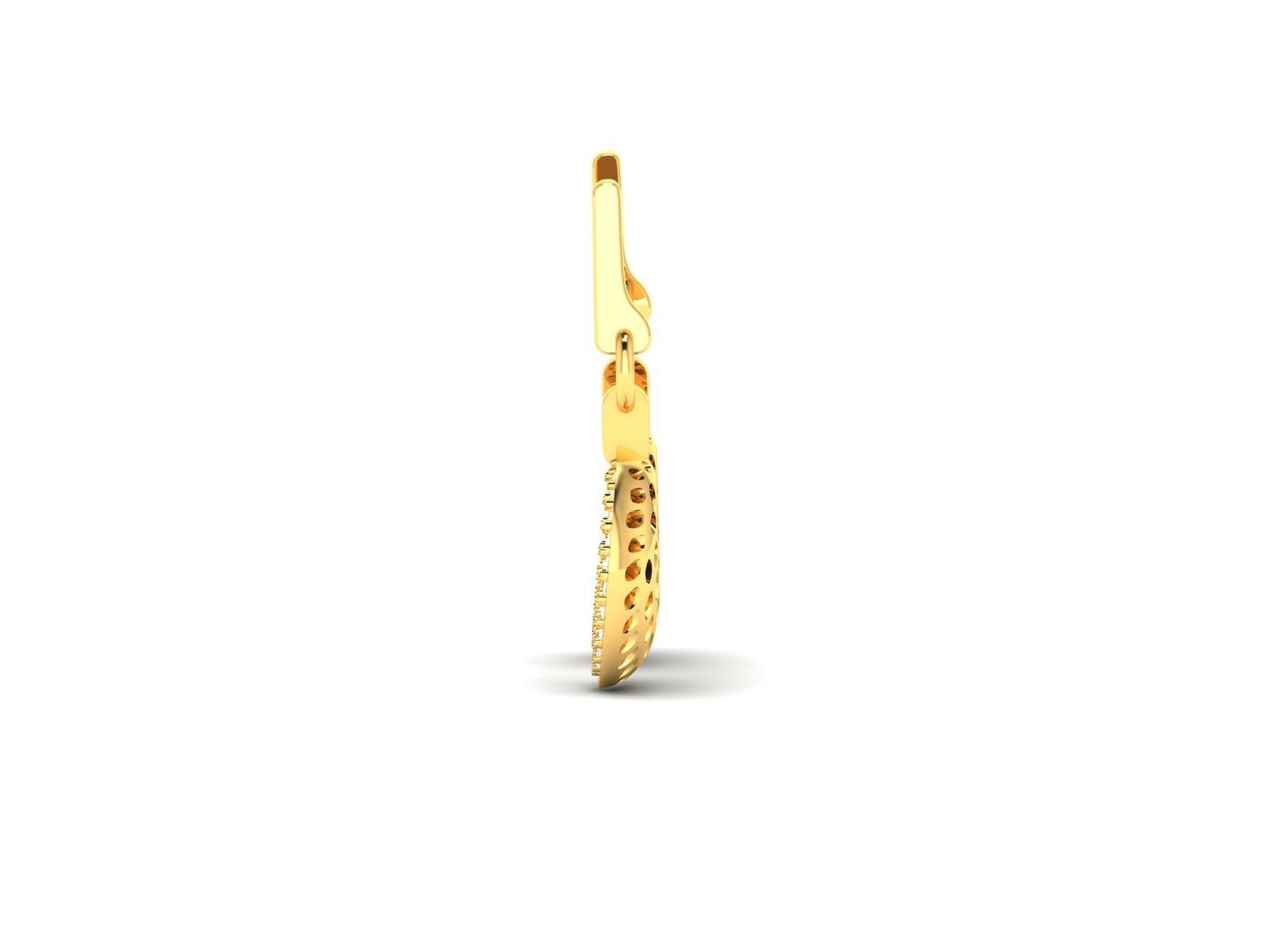 Women Earring 3dm STL OBJ FBX Render Details 3D print model_6