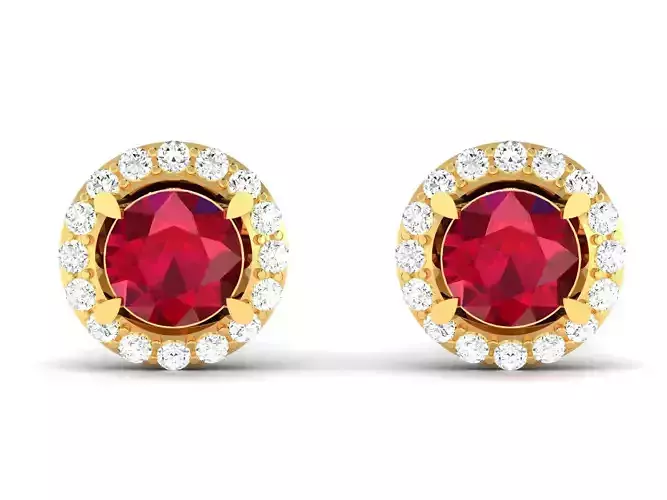 Women Earring 3dm STL OBJ FBX Render Details