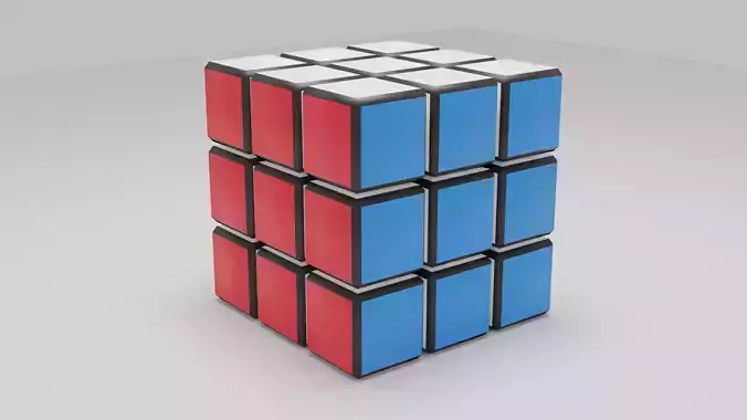 Low-poly PBR Rubiks Cube Low-poly 3D model