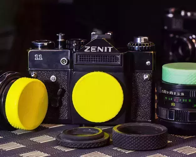 M42 Camera Body and Rear Lens Cap Set 3D print model