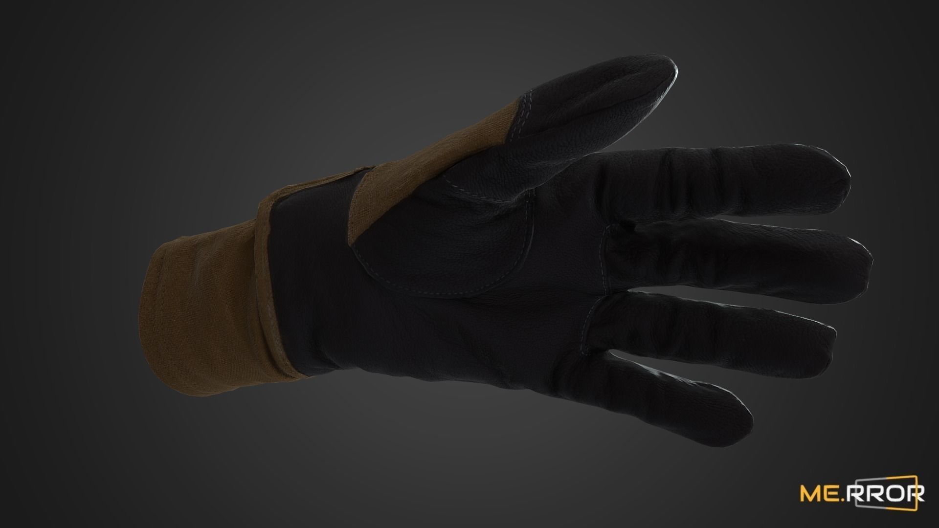 Game Ready Millitary Tactical Glove Low-poly 3D model_6