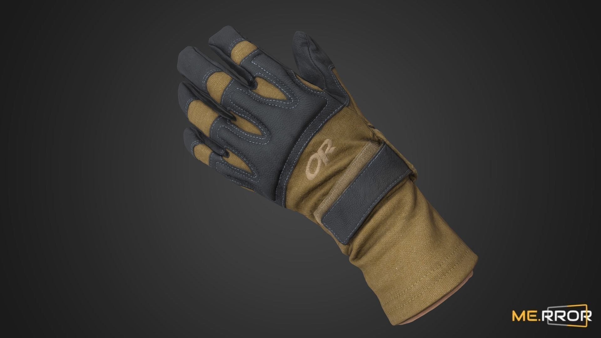 Game Ready Millitary Tactical Glove Low-poly 3D model_4