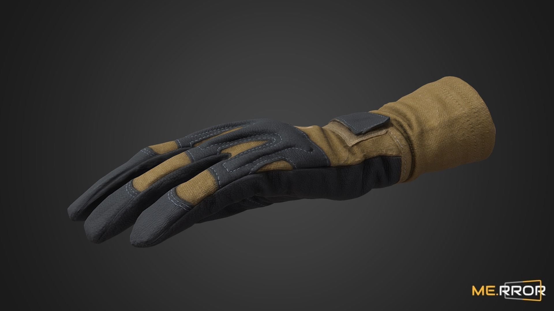Game Ready Millitary Tactical Glove Low-poly 3D model_8