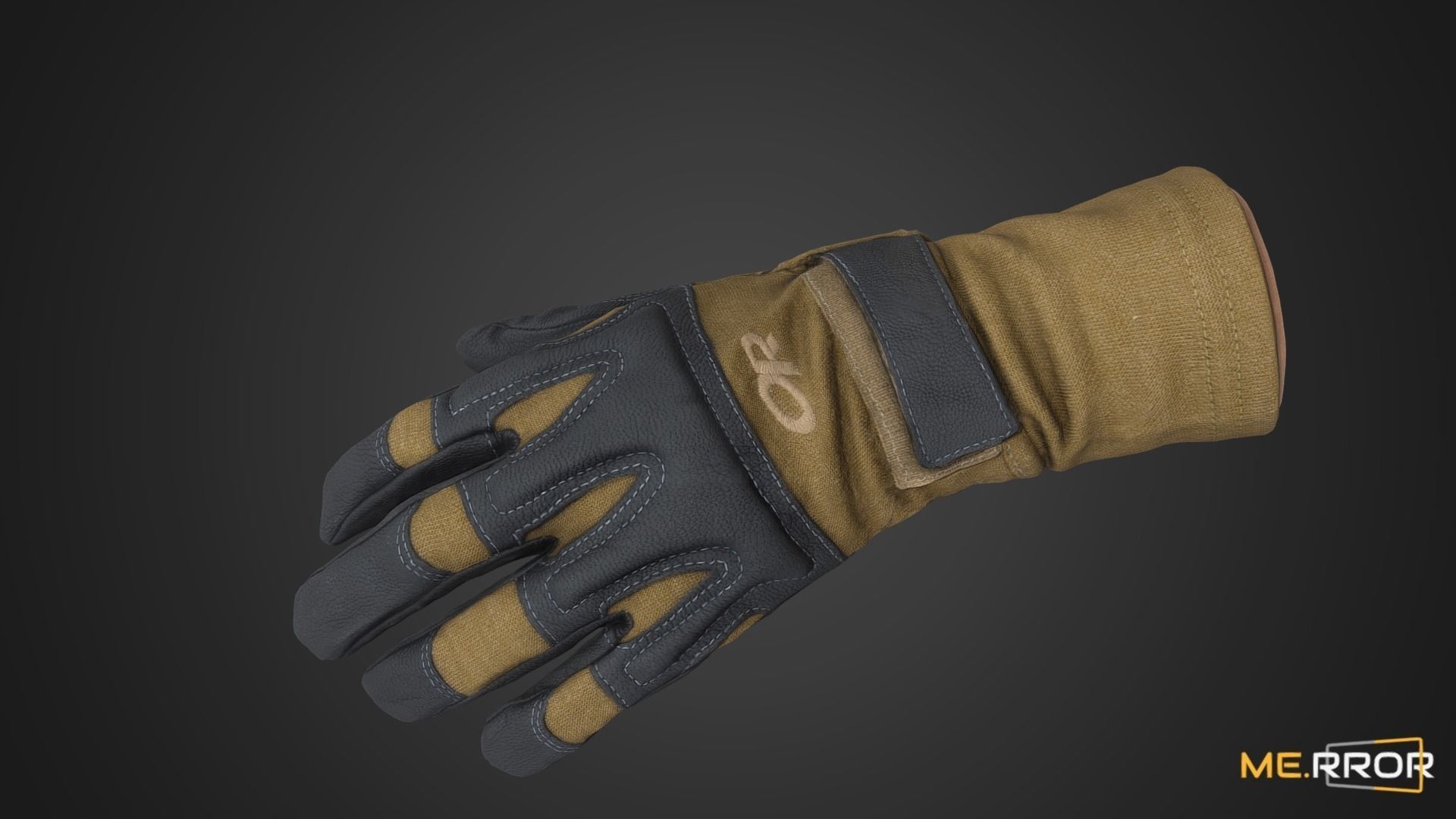 Game Ready Millitary Tactical Glove Low-poly 3D model_3