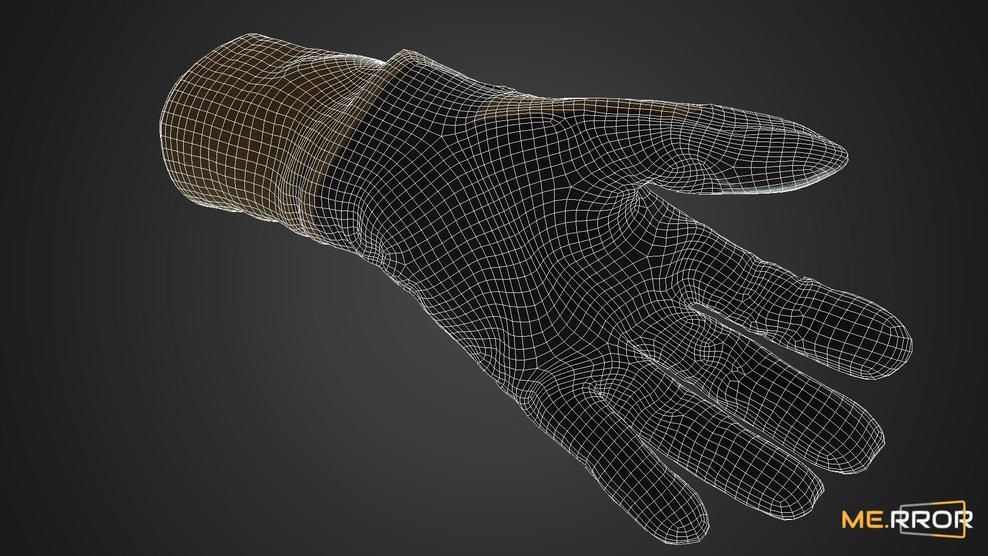 Game Ready Millitary Tactical Glove Low-poly 3D model_12