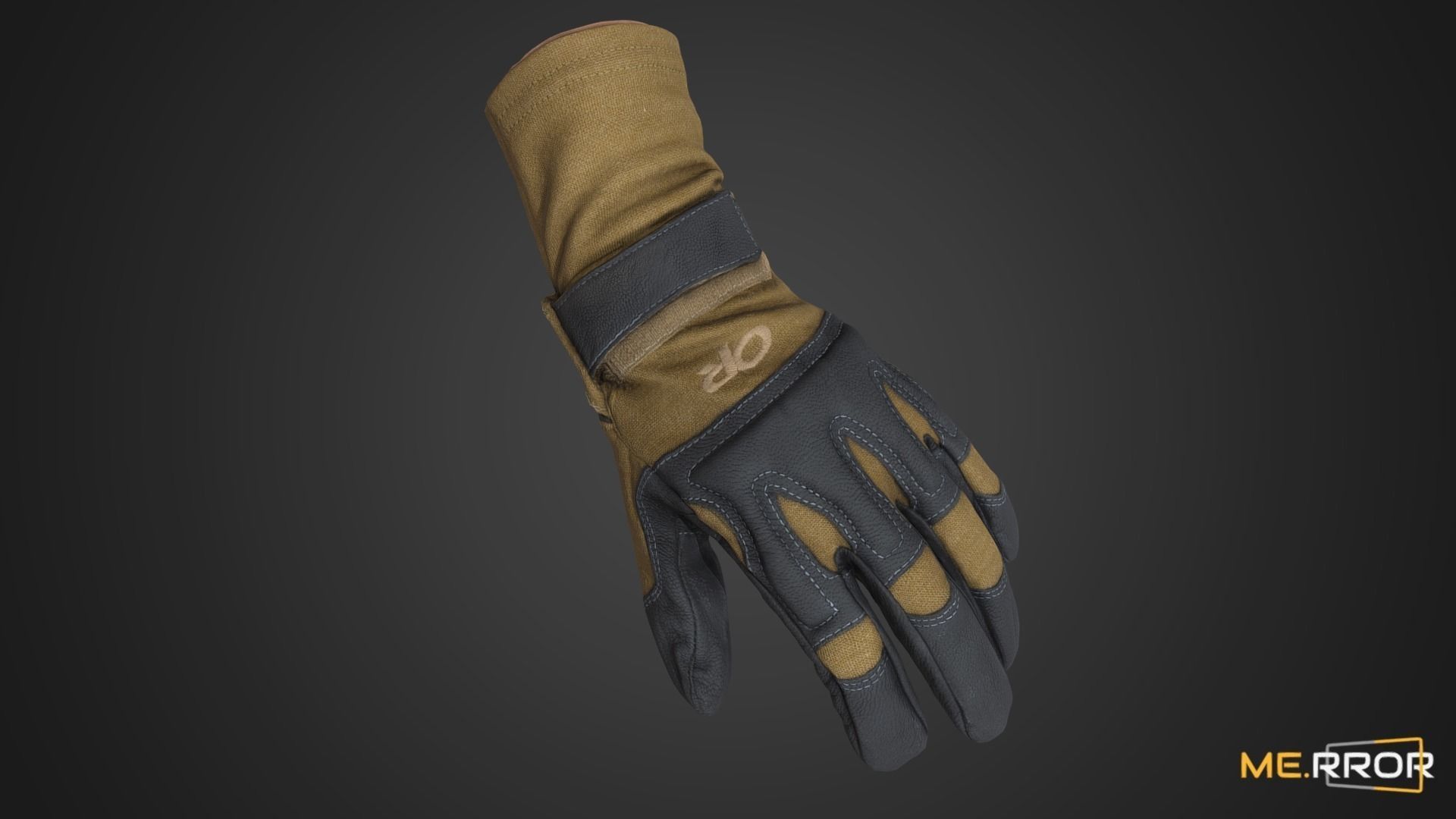 Game Ready Millitary Tactical Glove Low-poly 3D model_2
