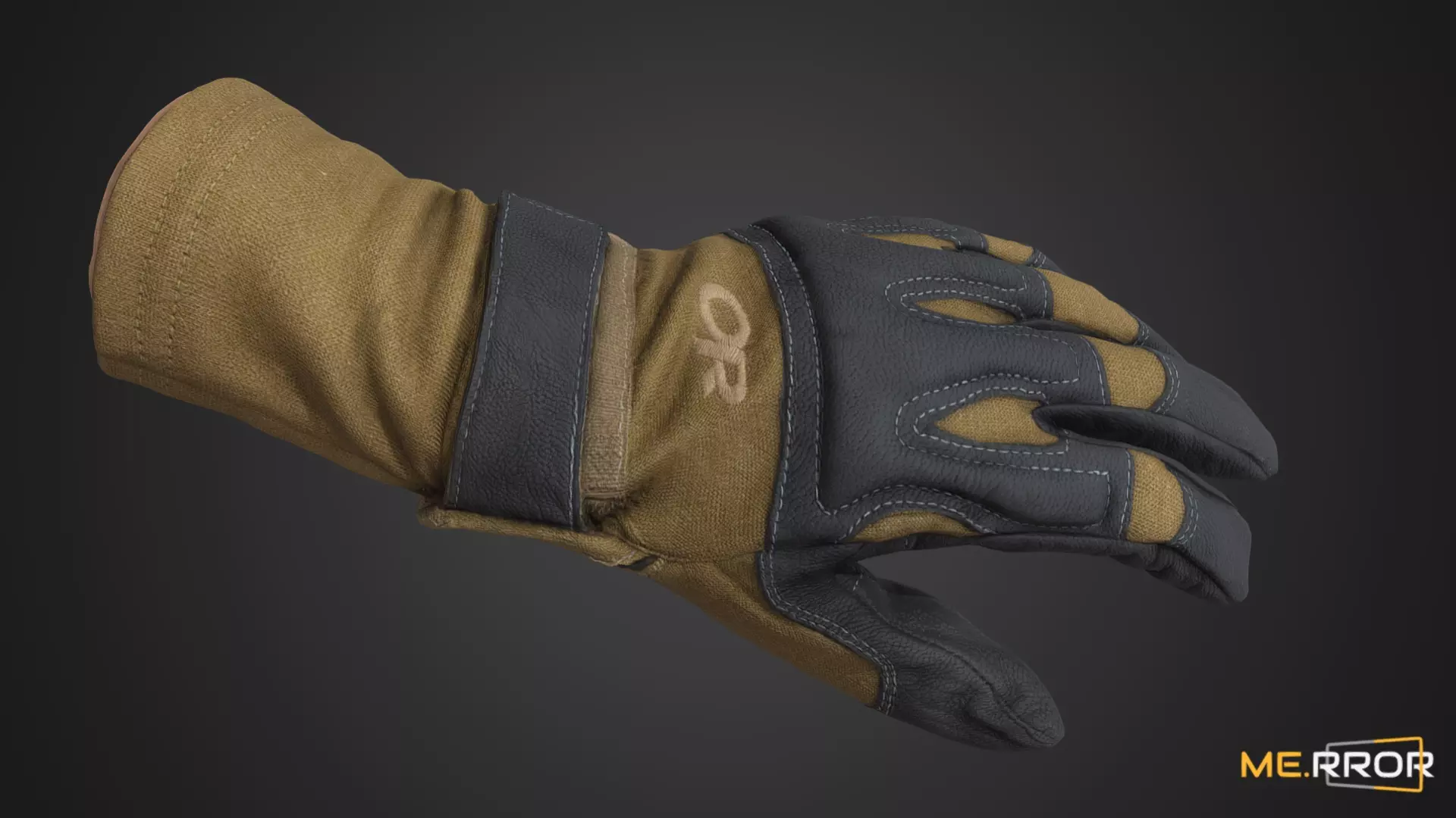 Game Ready Millitary Tactical Glove Low-poly 3D model_0