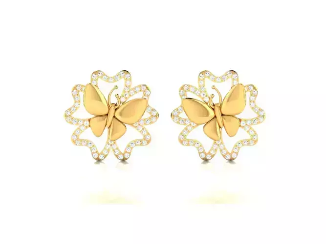 Women Earring 3dm STL OBJ FBX Render Details