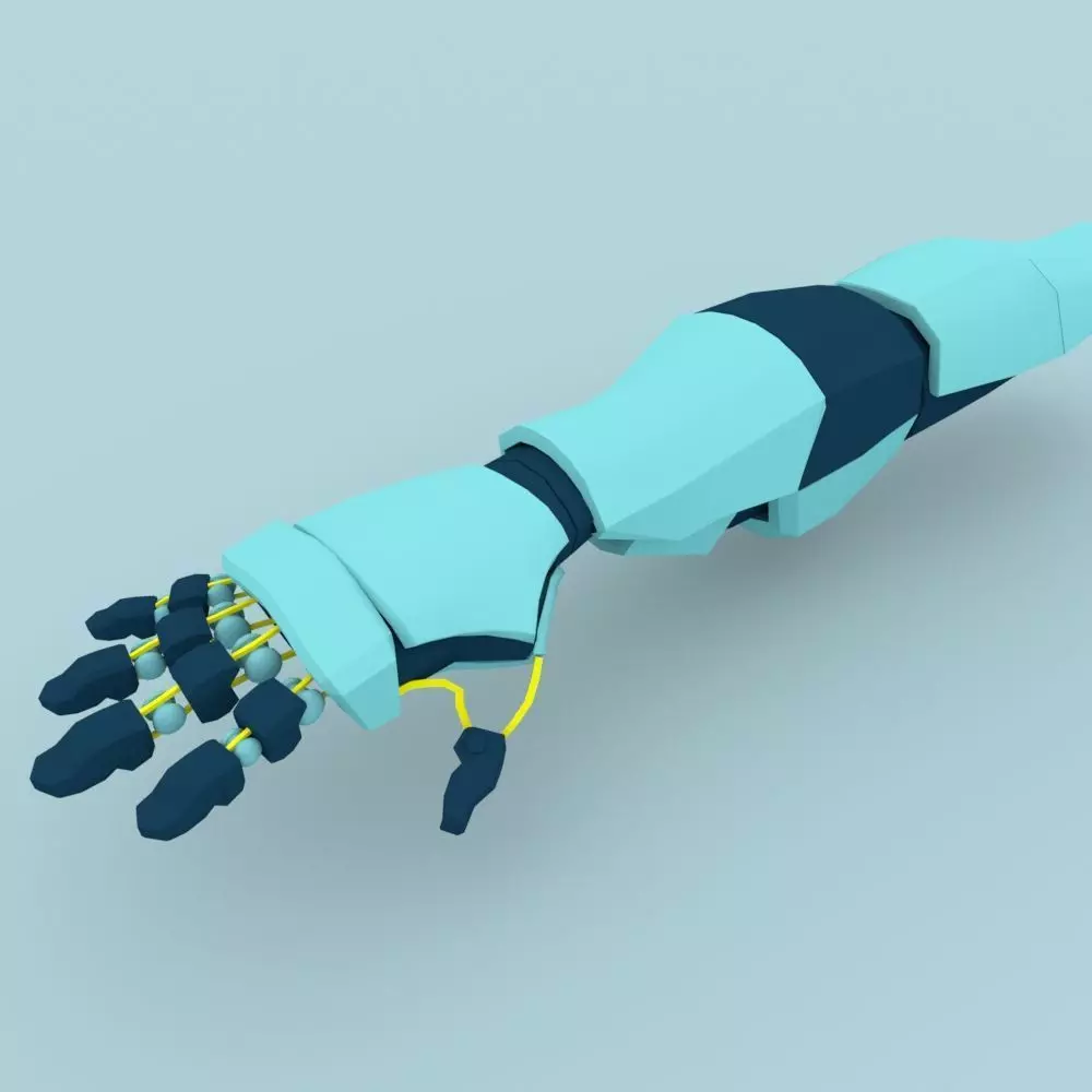 Robotic Arm Low-poly 3D model_0