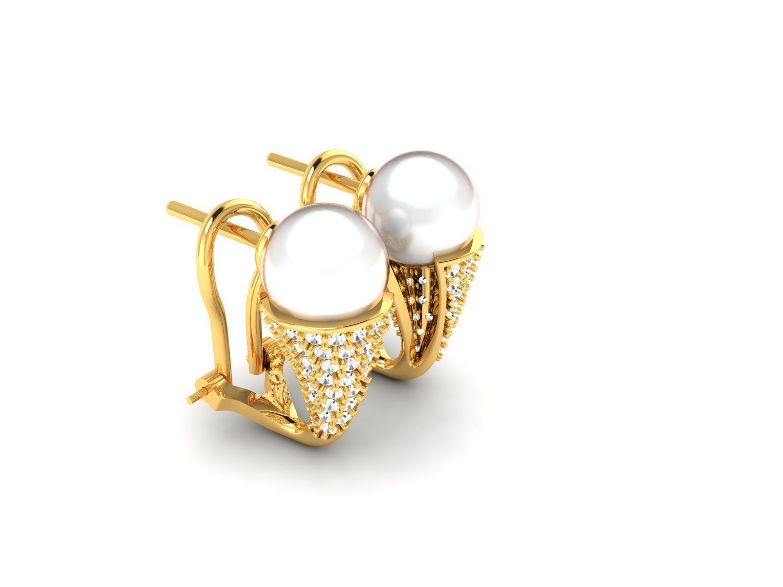 Women Earring 3dm STL OBJ FBX Render Details 3D print model_1