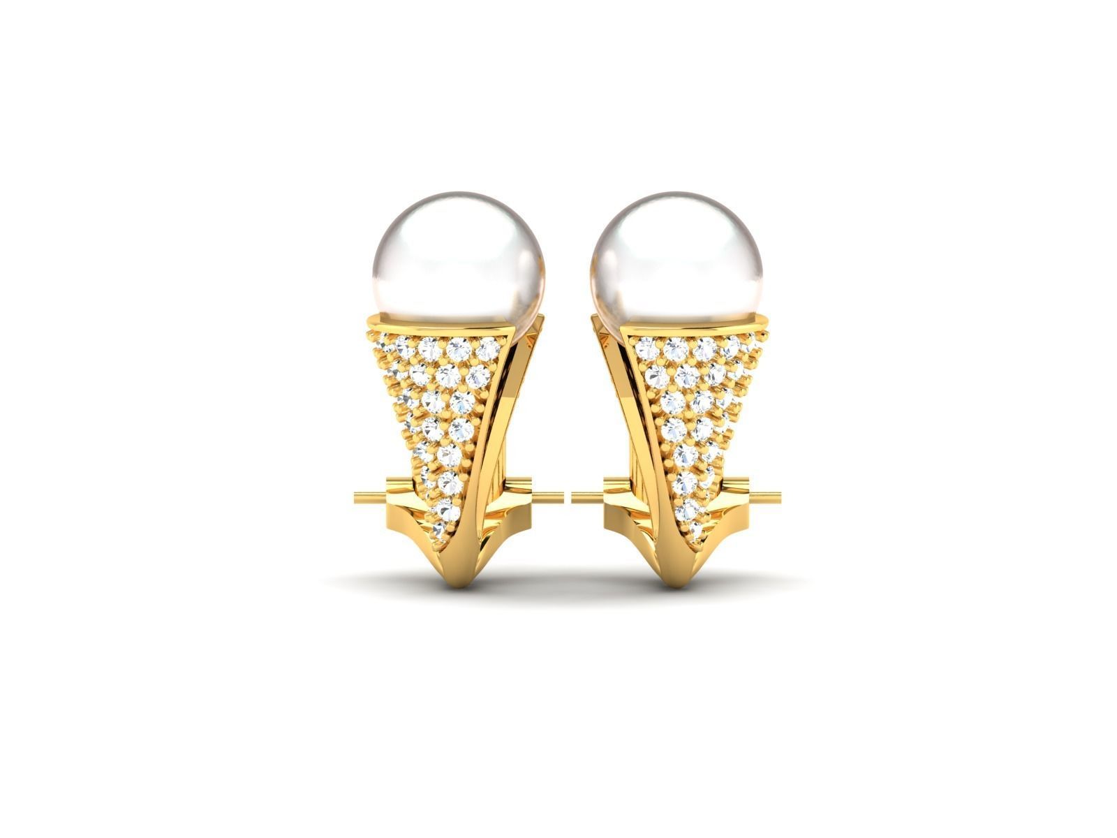 Women Earring 3dm STL OBJ FBX Render Details 3D print model_3