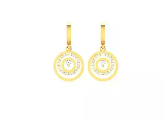 Women Earring 3dm STL OBJ FBX Render Details
