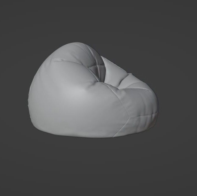 Bean bag Free 3D model_2