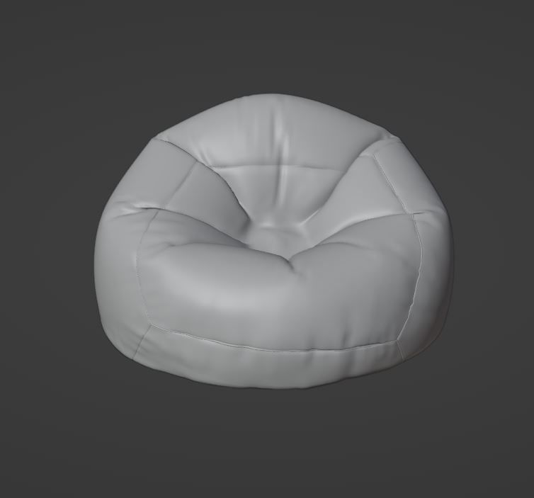 Bean bag Free 3D model_1